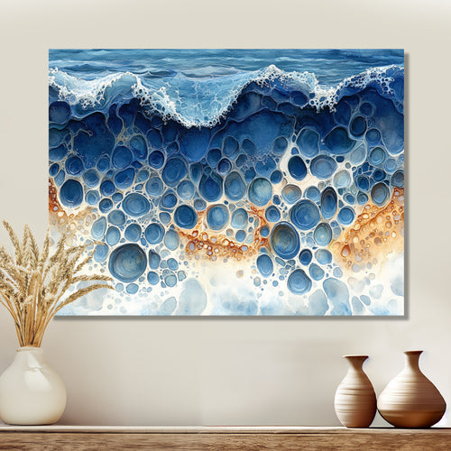 Coastal Reef In Blue And Orange Tones - Coral Wall Decor
