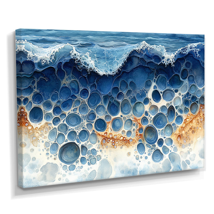 Coastal Reef In Blue And Orange Tones - Coral Wall Decor