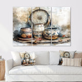 Native Art Pottery Desert Serenity II - Multi-Panel Canvas Prints