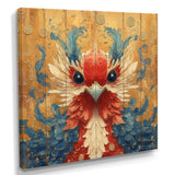 Red And Blue Bird Spirit Guardian - Bird Wall Art Prints