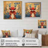Red And Blue Bird Spirit Guardian - Bird Wall Art Prints
