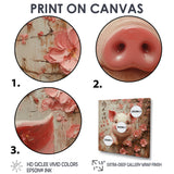 Chinese Pig Joyful Abundance - Pig Canvas Wall Art