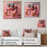 Pink And Blue Crab A Walking Robot Crab - Pink Crab Wall Art