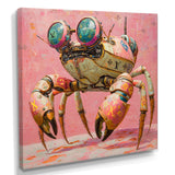Pink And Green Crab A Walking Robot - Pink Crab Wall Art