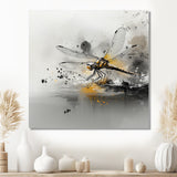 Grey And Yellow Dragonfly River Runner - Dragonfly Wall Decor