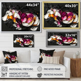 Pink Cubist Hippo Accented With Orange - Hippopotamus Wall Art Prints