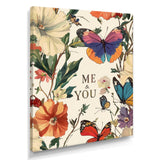 Love Butterflies In Blue And Pink Tones - Blue Butterfly Wall Art