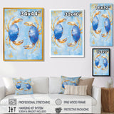 Blue Coastal Crab Battle - Crab Canvas Wall Art
