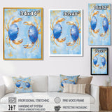 Blue Coastal Crab Battle - Crab Canvas Wall Art