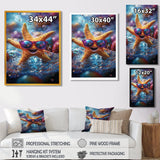 Purple Starfish With Glasses In The Ocean - Starfish Wall Decor