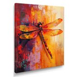 Red Yellow Dragonfly's Breath - Dragonfly Wall Decor