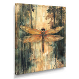 Yellow Green Dragonfly's Forest Fusion - Dragonfly Wall Art Prints