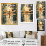 Yellow Green Dragonfly's Forest Fusion - Dragonfly Wall Art Prints