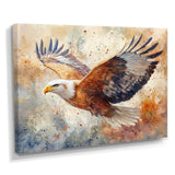 Brown Yellow Bold Eagle Soaring High - Eagle Home Decor Art