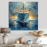 Minimalism Yacht Wealth's Reflection - Boat Yacht Canvas Wall Art