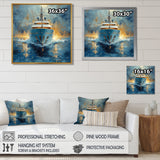 Minimalism Yacht Wealth's Reflection - Boat Yacht Canvas Wall Art