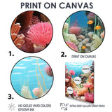 Pink Oceanic Coral Floral Dreams - Blue Coral Wall Art