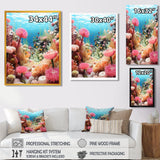 Pink Oceanic Coral Floral Dreams - Blue Coral Wall Art