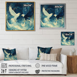 White Eagle Odins Eagles - Eagle Large Canvas Wall Art