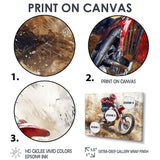 Red Moto X Mayhem Accented With Black I - Dirt Bike Canvas Wall Art