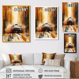 Orange Rally Car Rallycross Accented With Red - Cars Off-Roadcanvas Canvas Wall Art