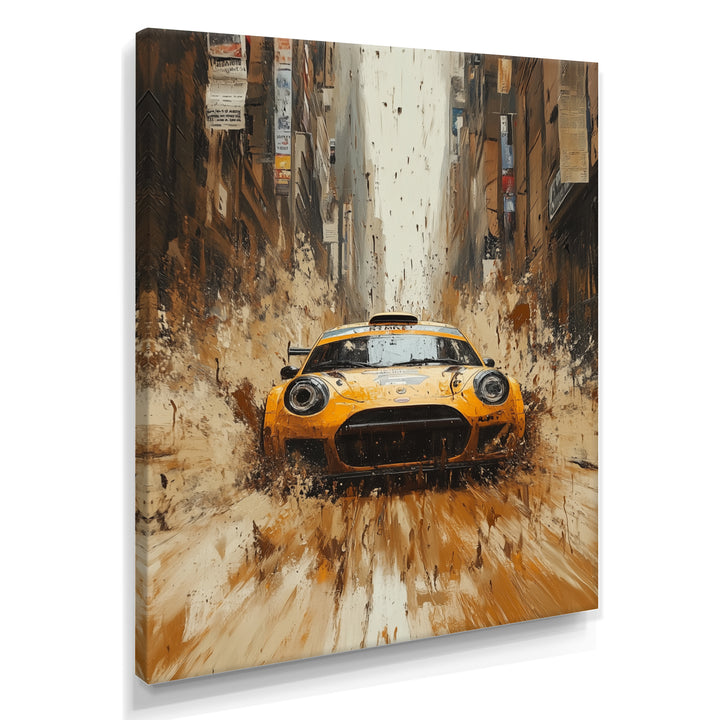 Yellow Off Road Rallycross Racing - Cars Off-Roadcanvas Canvas Wall Art