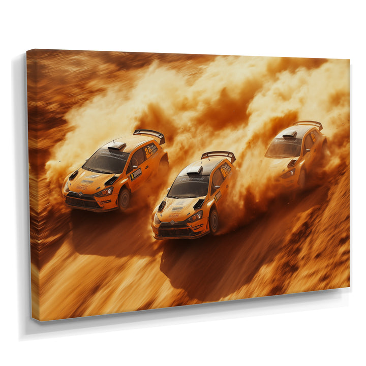 Orange Rally Car Rush Accented With Black - Cars Off-Roadcanvas Canvas Wall Art
