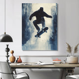 Grey Skateboard Splash Accented With - Skateboard Canvas Wall Art