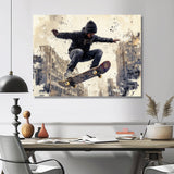 Black Skateboard Street Women's Accented With - Skateboard Canvas Wall Art