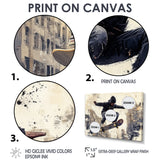 Black Skateboard Street Women's Accented With - Skateboard Canvas Wall Art