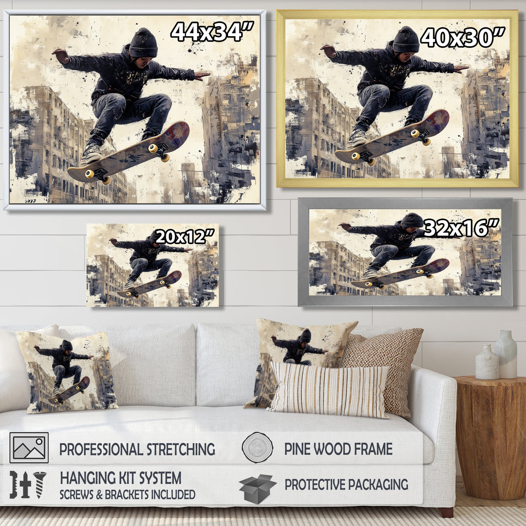Black Skateboard Street Women&