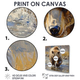 Grizzly By The River In Canada - Bear Living Room Wall Art