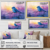 Bluebird In The Early Evening - Bird Canvas Wall Art