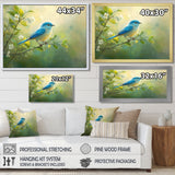 Bluebird In The Early Spring - Bird Canvas Wall Art