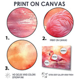 Flamingo At Sunset - Pink Flamingo Wall Art