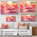 Flamingo At Sunset - Pink Flamingo Wall Art
