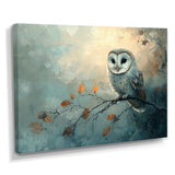 Gentle Owl At Night - Owl Canvas Wall Art