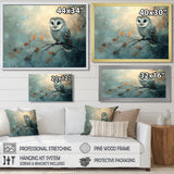 Gentle Owl At Night - Owl Canvas Wall Art