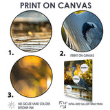 Photo Of Heron At The Farm Lake - Grey Heron Wall Art