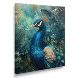 Peacock At The Garden Gate - Blue Bird Wall Art