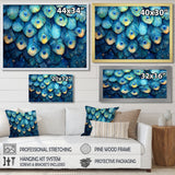 Peacock Feather Collage - Bird Framed Canvas Art