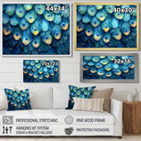 Peacock Feather Collage - Bird Framed Canvas Art