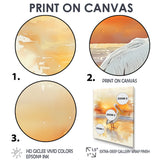 Pelican At Dusk - Heron Canvas Wall Art