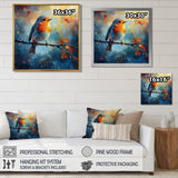 Robin Bird In The Morning Dew - Bird Canvas Wall Art
