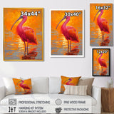 Scarlet Ibis Bird In The Lake - Bird Bedroom Wall Art