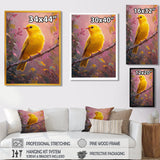 Songbird In The Forest Clearing - Yellow Bird Wall Art