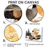 Goose In Sunrise Forest Lake Landscape - Goose Wall Art Prints