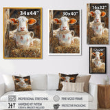Cow Portrait At The Barn - White Cow Wall Art