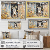 Donkey Floral Portrait At The Barn - Donkey Wall Art Prints