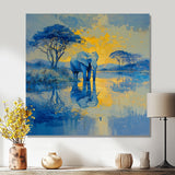 Elephant At The Waters Edge - Elephant Living Room Wall Art